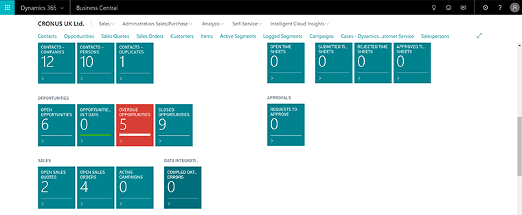 CRM integration with Dynamics 365 Business Central